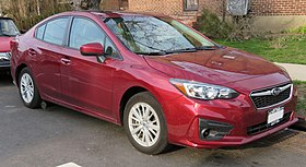 2017 Subaru Impreza sedan front 4.11.18.jpg